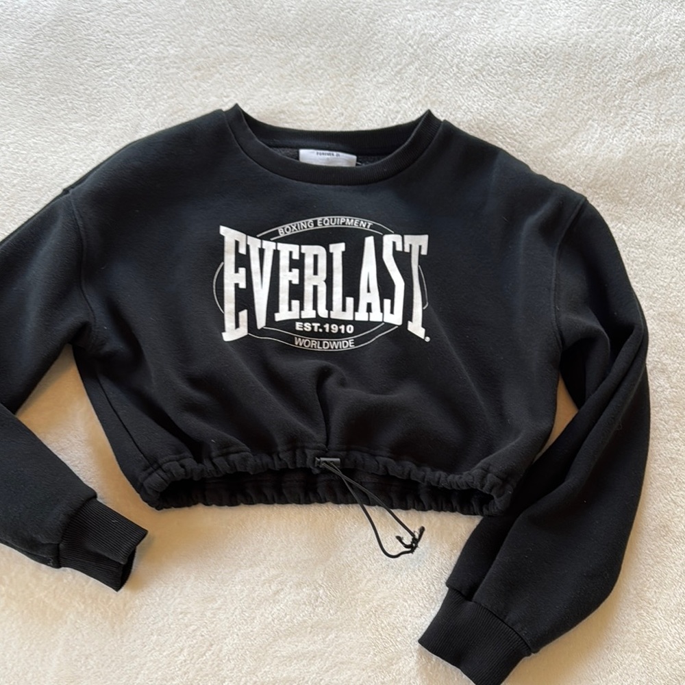 Everlast Women's Black Cropped Sweatshirt